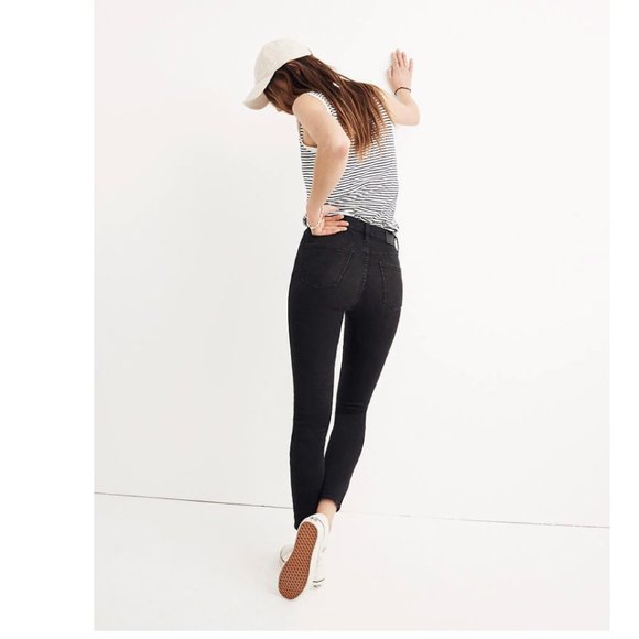 Madewell Black Mid-Rise Skinny jeans - Picture 4 of 8